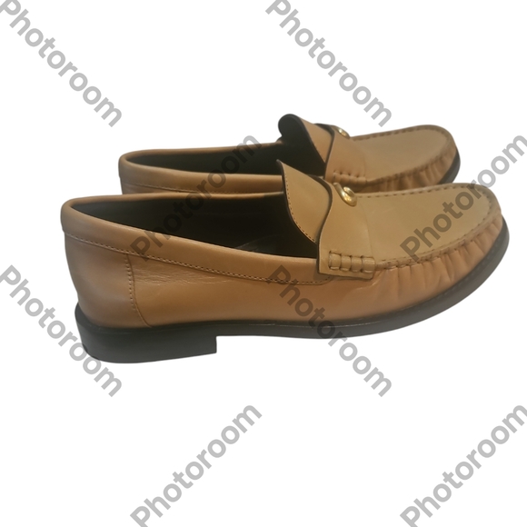 COACH Women Jolene Slip on Loafer Flat Toffee Brown Preppy Size 7B CK 017 - Picture 2 of 9